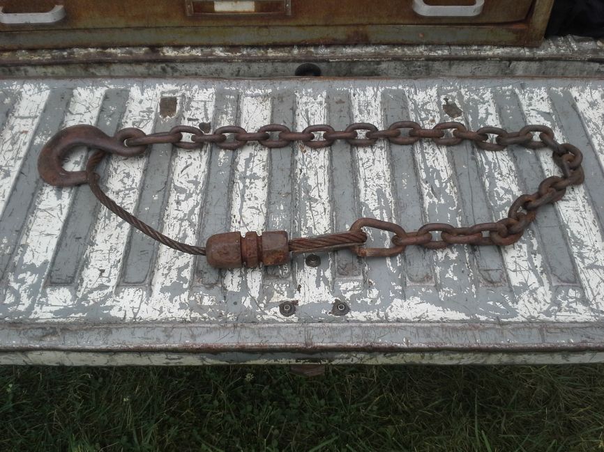 Correct original "Safety Clamp" cable clamp, and leader chain PW
