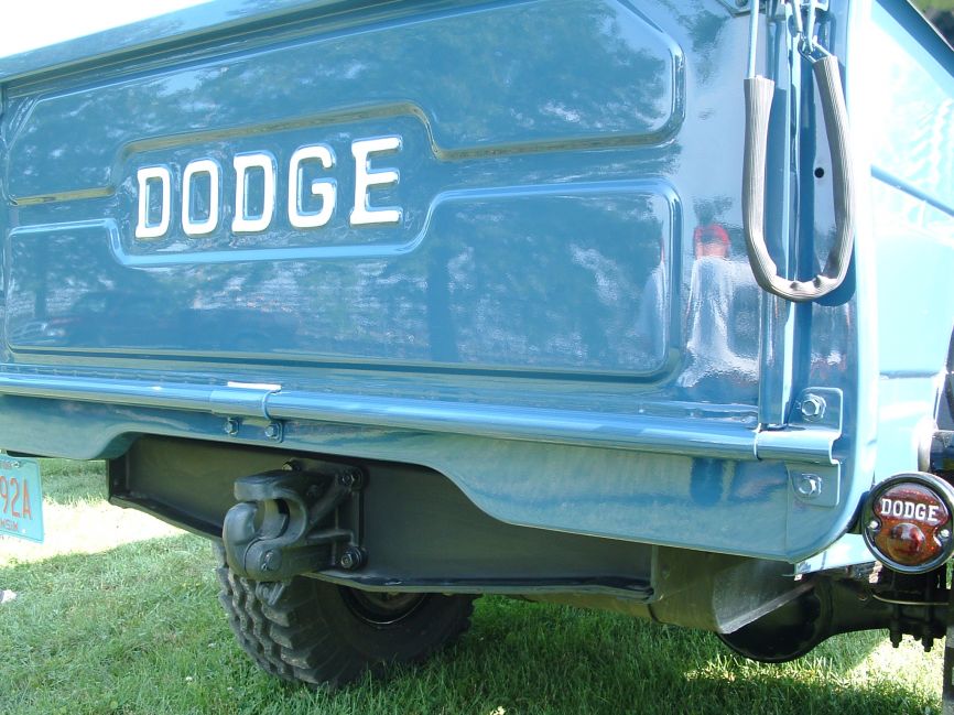 Late 2nd series pickup bed rear valance detail
