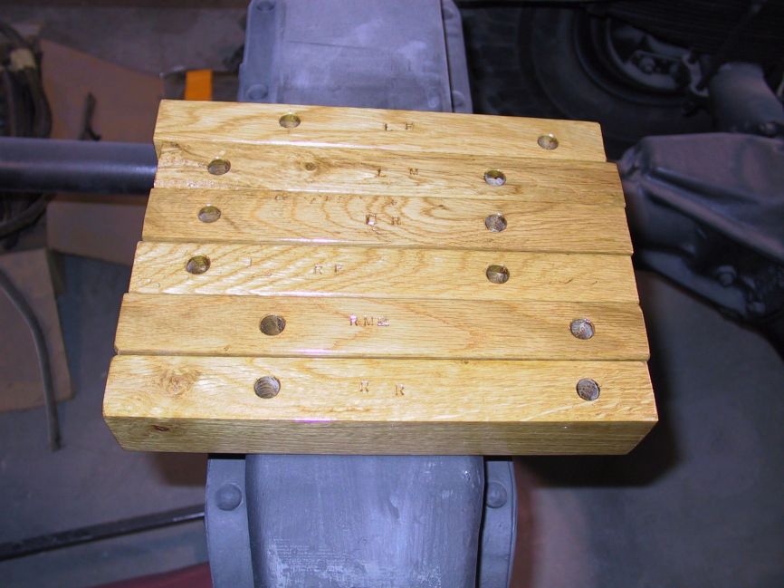 white oak running board blocks
